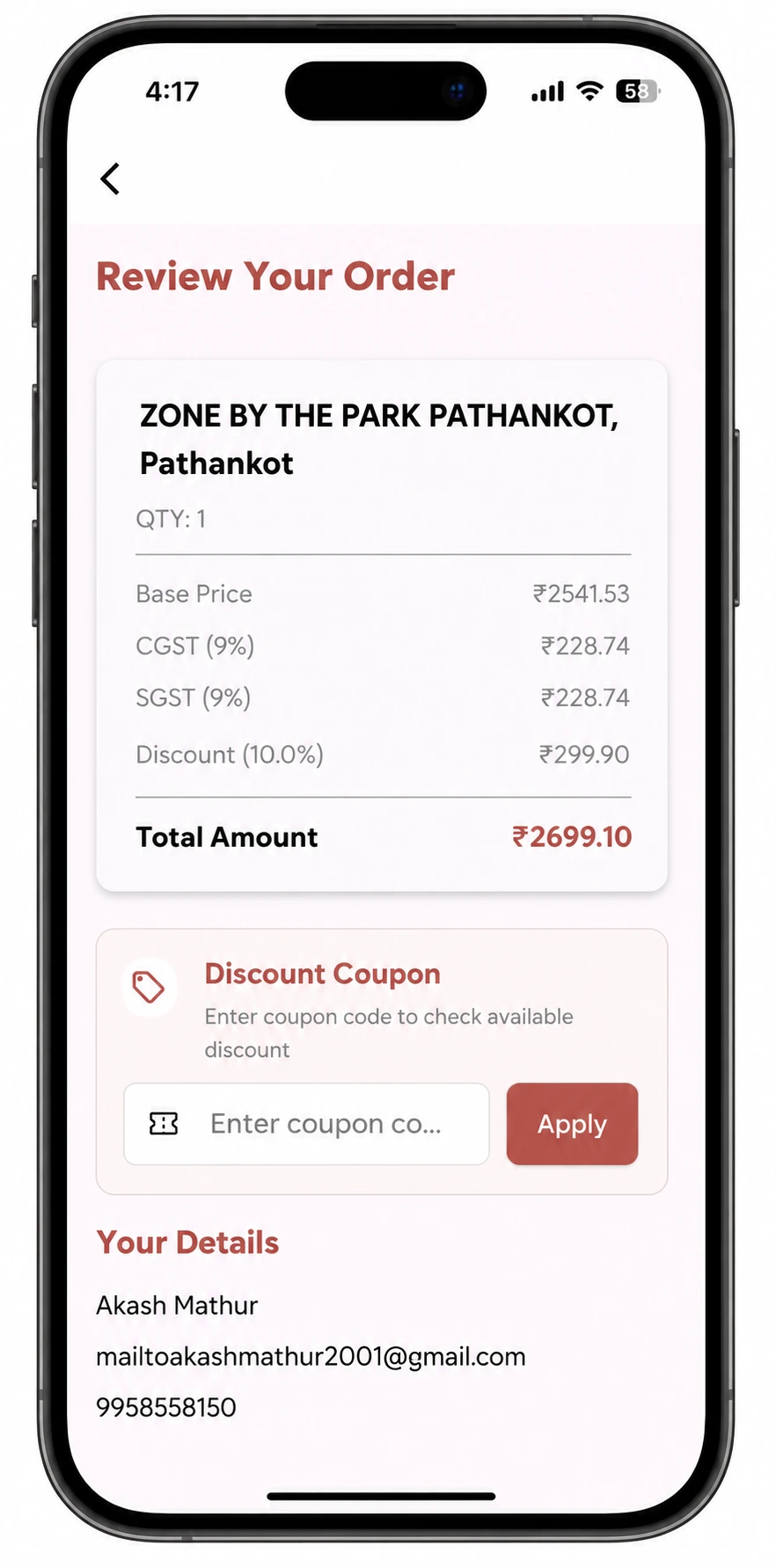 Complete payment and activate membership